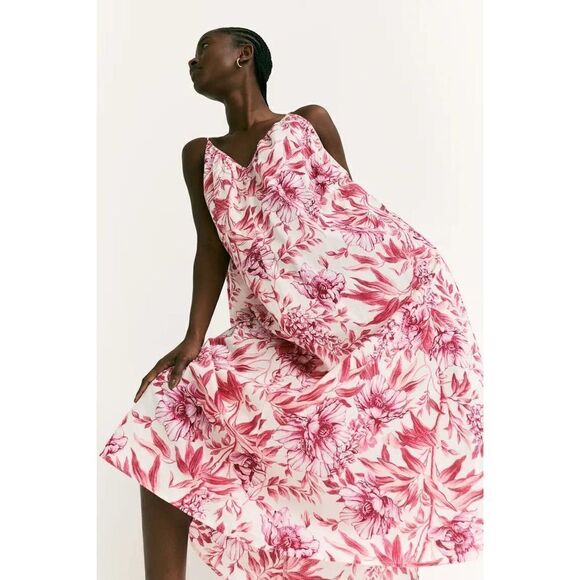 H&M Cotton Floral Print Dress - Picture 5 of 7
